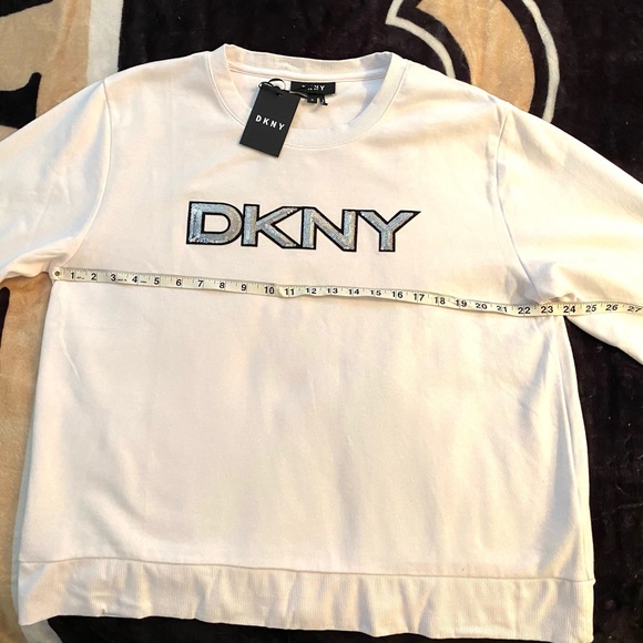 DKNY Silver Sequins Sweatshirt ✨✨✨ - Picture 7 of 9